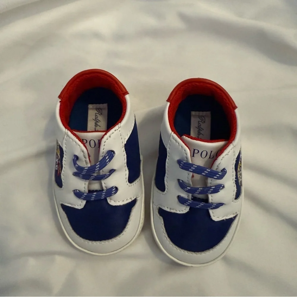 NWOT Polo Ralph Lauren Jessup Flag Crib Shoes